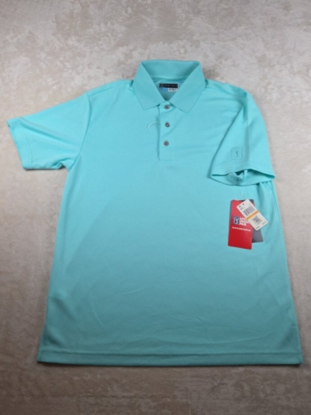 PGA TOUR Airflux Performance Polo – Men’s Small – Aqua Blue (NWT)